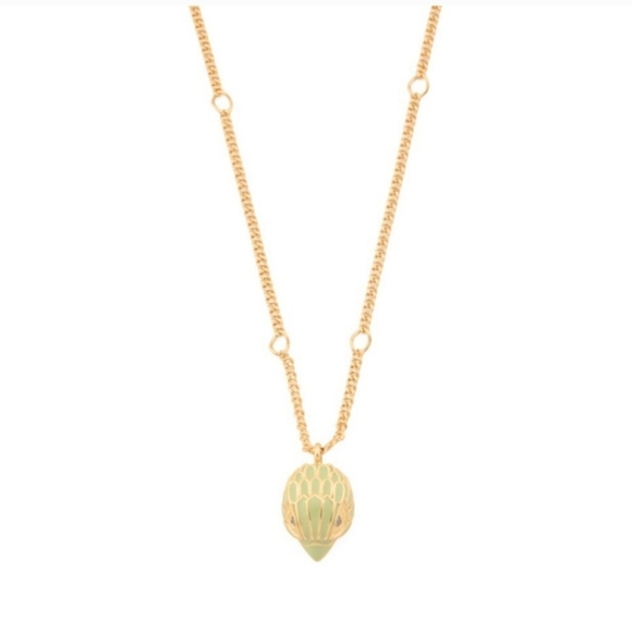 🔹️KURT GEIGER🔹️ LONDON Green Green Enamel Eagle Short Pendant 16" Necklace - Picture 1 of 3